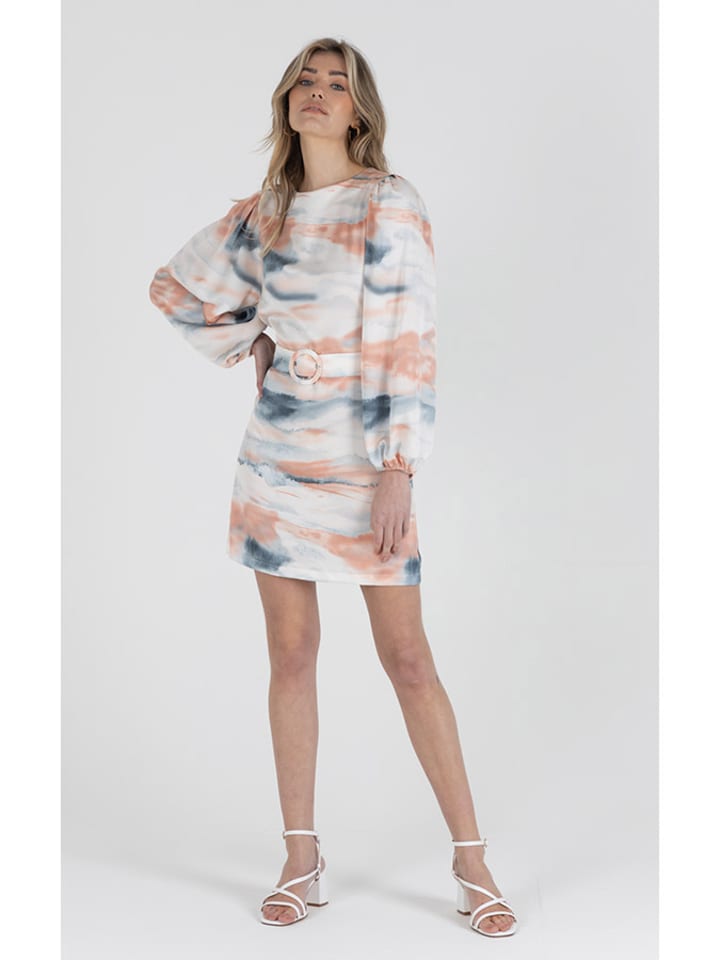 Zibi London Sukienka w kolorze niebiesko-różowym ze wzorem rozmiar: M