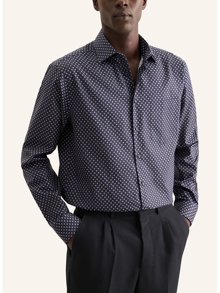 Seidensticker Koszula w kolorze granatowo-białym rozmiar: 39