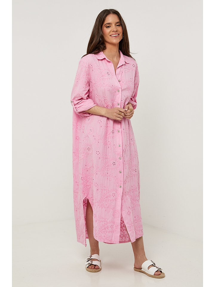 Rodier Lin Lniana sukienka w kolorze jasnoróżowym rozmiar: XL/XXL