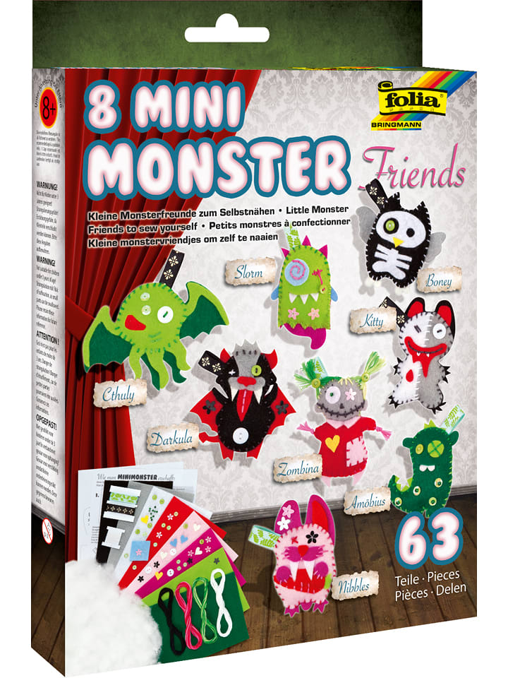 folia PAPER Zestaw "Mini Monster - Friends" do szycia - 8+ rozmiar: onesize