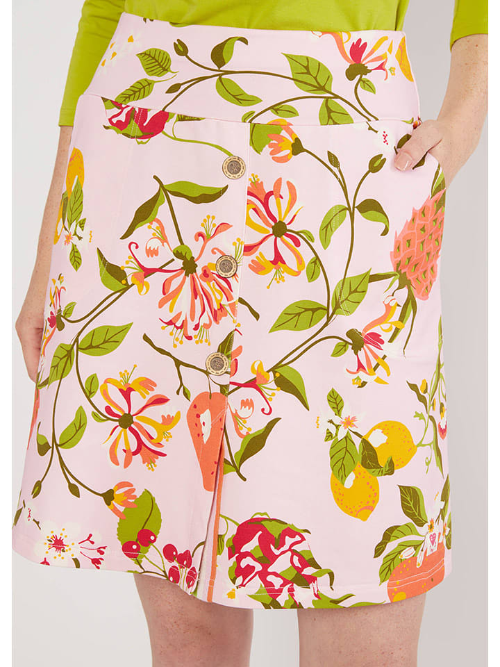 Blutsgeschwister Szorty "Rainbowfull of light vitamins" w kolorze jasnoróżowo-zielonym rozmiar: XS