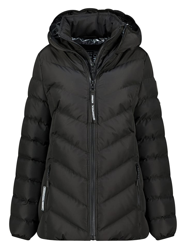 Geographical Norway Kurtka pikowana "Brace" w kolorze czarnym rozmiar: M