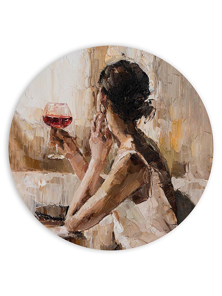 Orangewallz Druk artystyczny "Drinking Wine" rozmiar: 50 cm