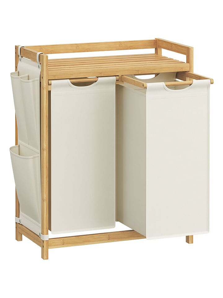 Songmics Kosz w kolorze kremowo-jasnobrązowym na pranie - 63 x 78 x 33 cm rozmiar: onesize