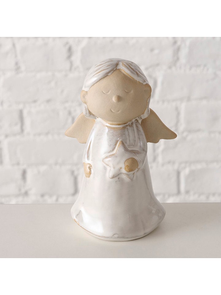 Boltze Figurka dekoracyjna "Terrana" w kolorze beżowo-białym - wys. 14,8 cm rozmiar: onesize