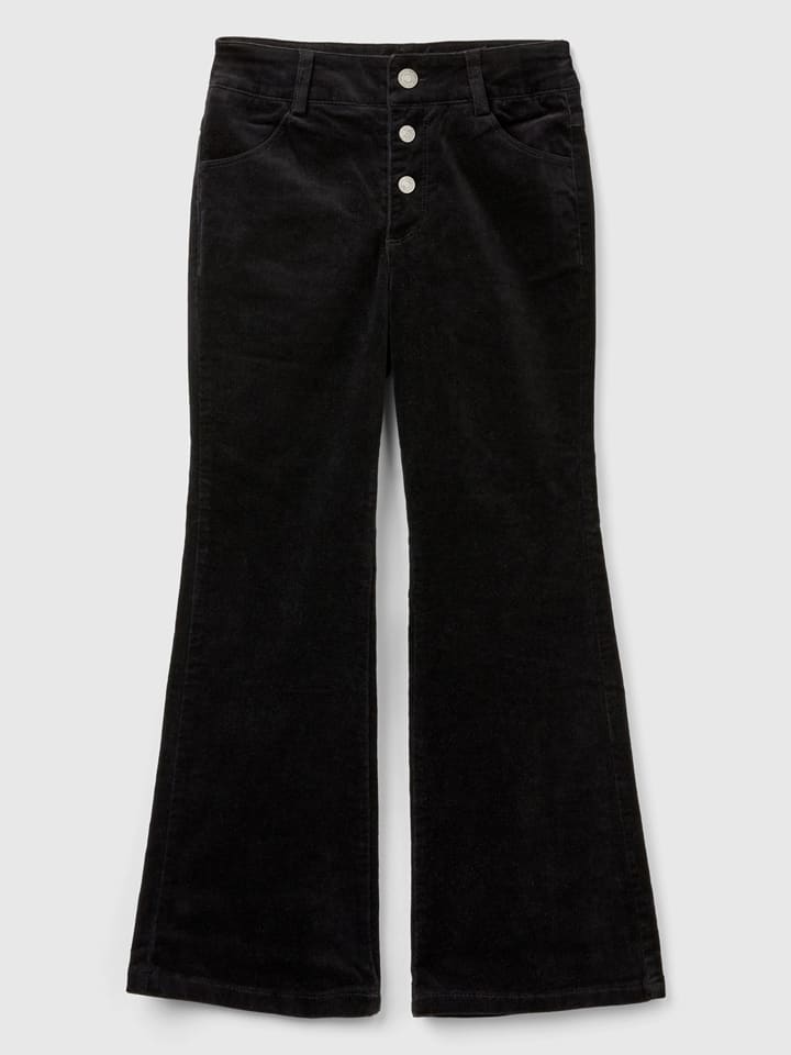 Benetton Spodnie sztruksowe w kolorze czarnym rozmiar: 150