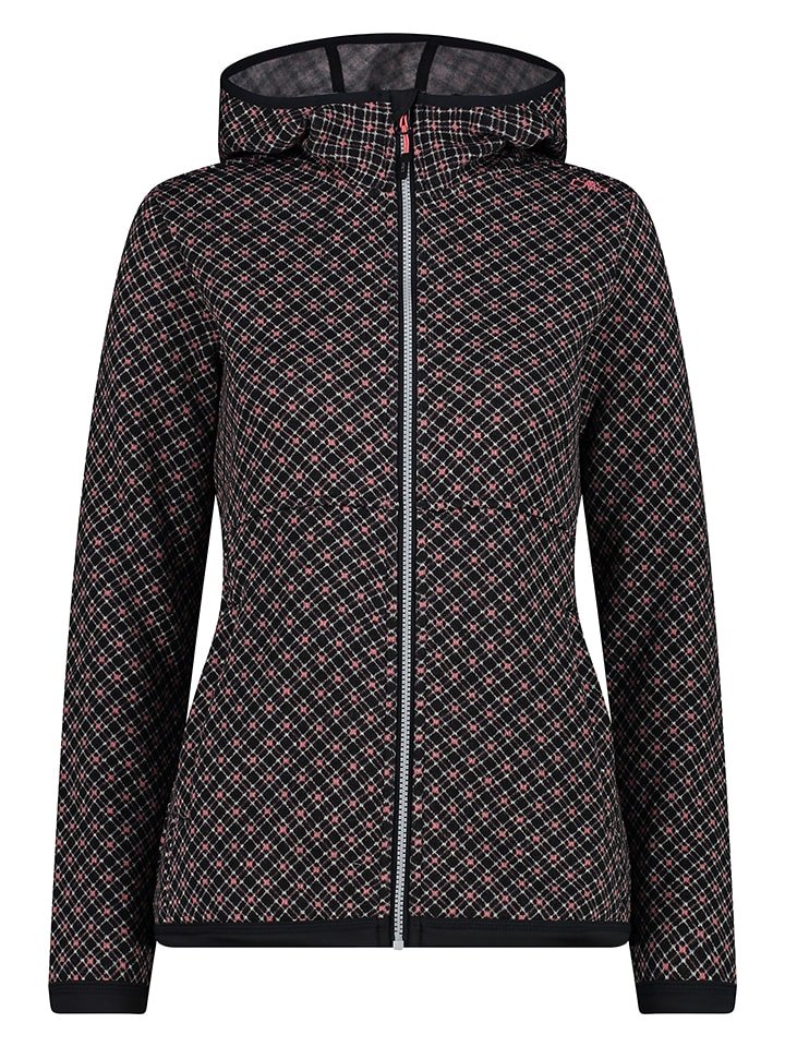 CMP Kurtka polarowa w kolorze czarnym ze wzorem rozmiar: 36