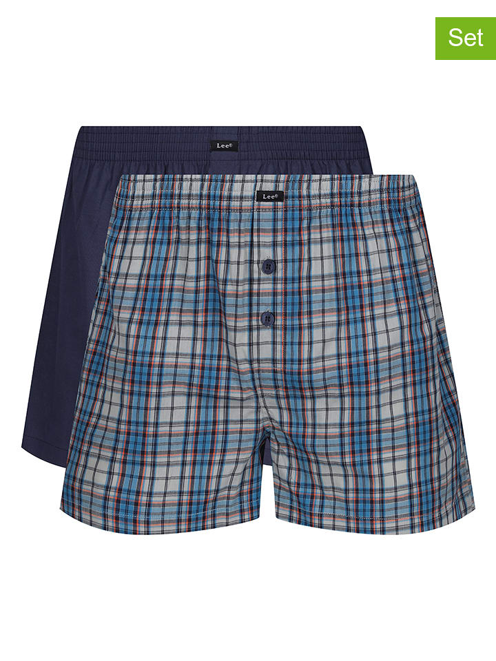 LEE Underwear Bokserki (2 pary) "Chan" w kolorze granatowo-niebieskim rozmiar: XL