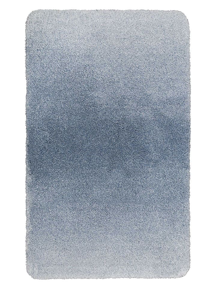 Wecon Home Dywanik łazienkowy "Luuk" w kolorze niebieskim rozmiar: 60x100 cm