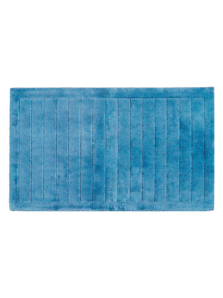 Egeria Dywanik łazienkowy "Line" w kolorze niebieskim rozmiar: 60x100 cm