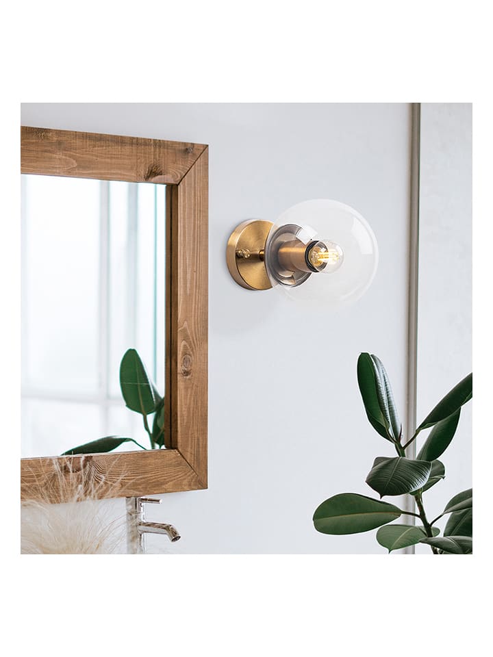 Opviq Lampa ścienna w kolorze złotym - 15 x 15 cm rozmiar: onesize