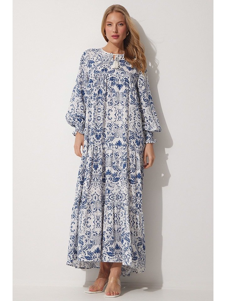 Happiness Istanbul Sukienka w kolorze niebiesko-białym rozmiar: 36