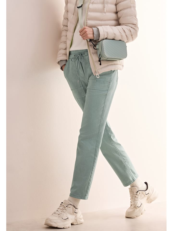 Cecil Spodnie dresowe w kolorze zielonym rozmiar: XL/L28