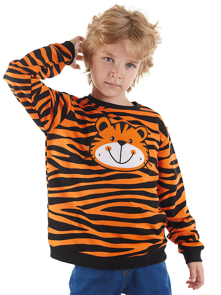 Denokids Bluza "Cute Tiger" w kolorze pomarańczowym rozmiar: 98