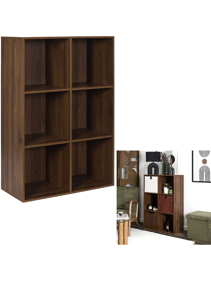 Rétro Chic Regał stojący w kolorze brązowym - 66,6 x 97,8 x 31,8 cm rozmiar: onesize