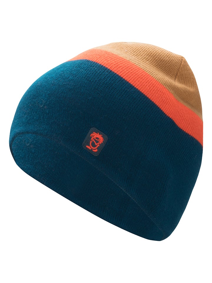 Trollkids Czapka beanie "Nordland" w kolorze niebiesko-jasnobrązowym rozmiar: 52-56 cm