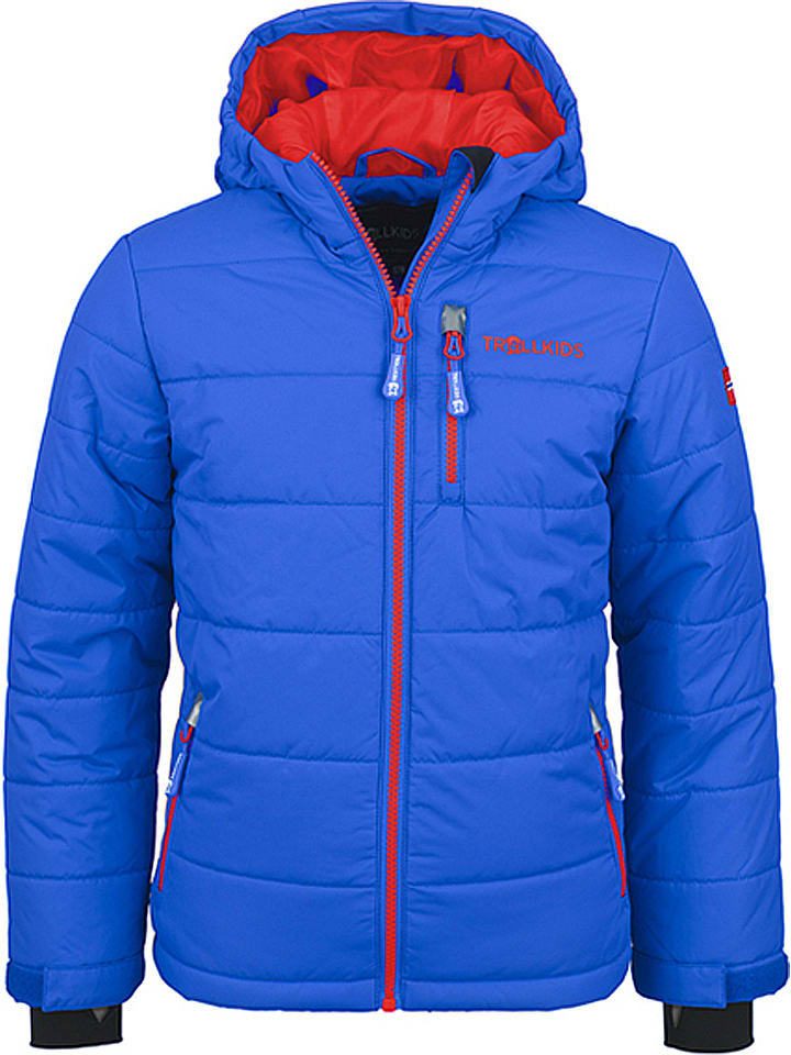 Trollkids Kurtka narciarska "Hemsedal" w kolorze niebiesko-pomarańczowym rozmiar: 92