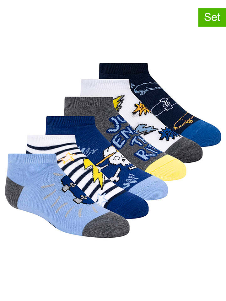 Skechers Skarpety (6 par) w kolorze granatowo-szaro-niebieskim rozmiar: 36-38