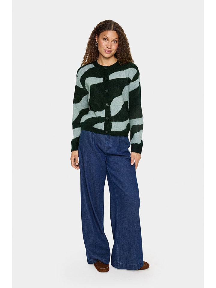 SAINT TROPEZ Kardigan w kolorze zielonym rozmiar: XL