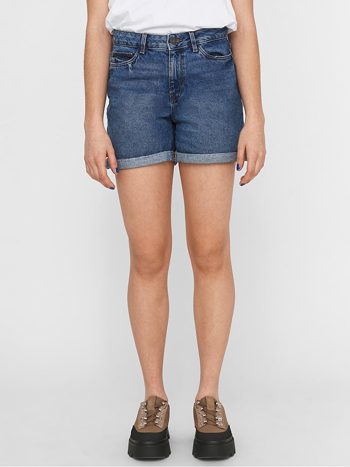 Noisy may Szorty dżinsowe "Smiley" w kolorze granatowym rozmiar: XL