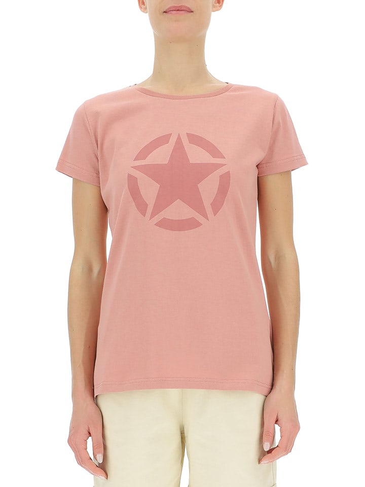 Jeep Koszulka w kolorze szaroróżowym rozmiar: XS