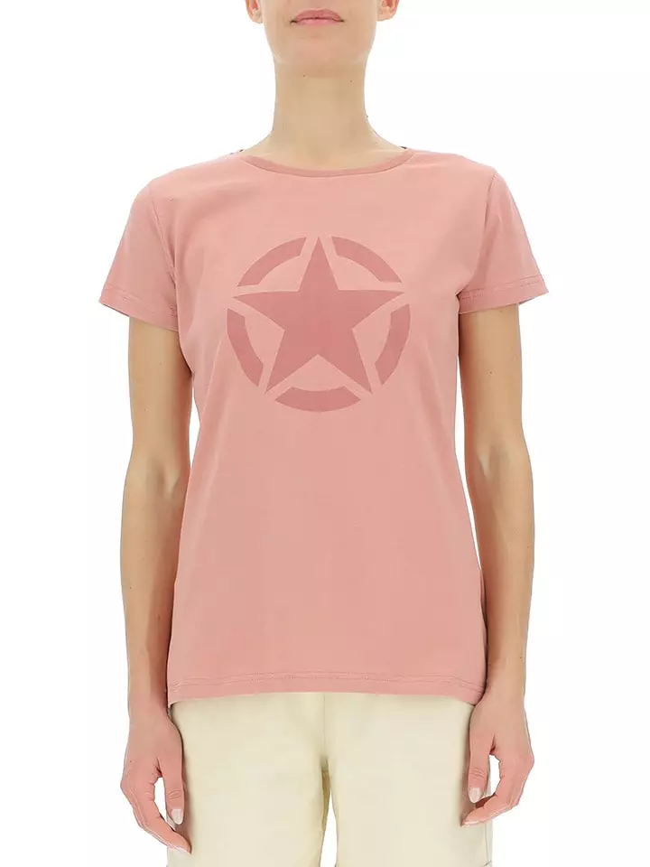 Jeep Koszulka w kolorze szaroróżowym rozmiar: XS