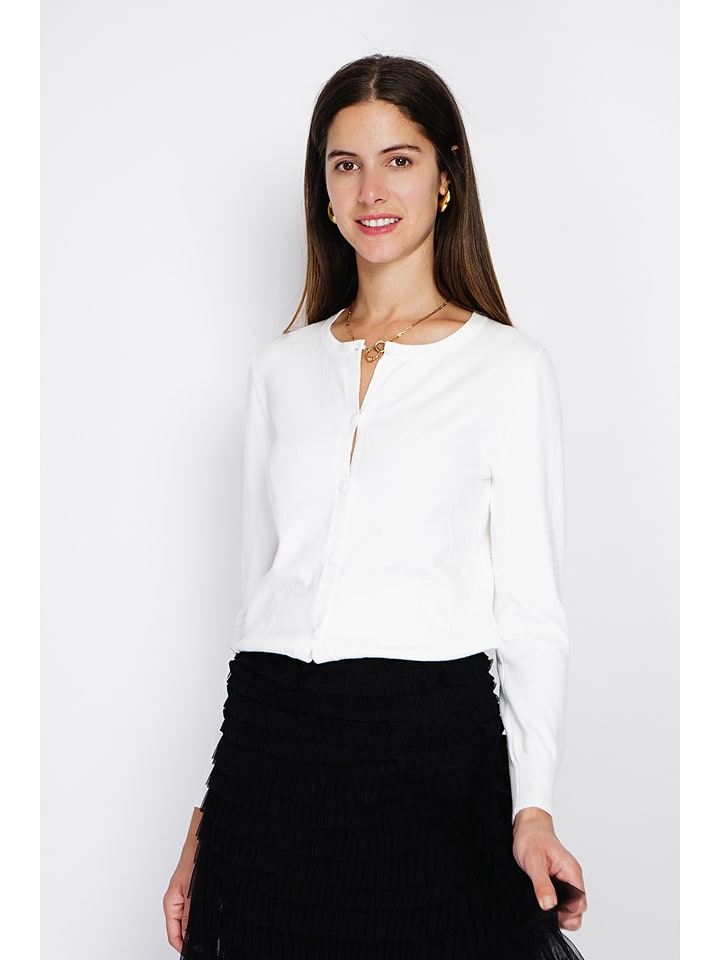 ASSUILI Kardigan w kolorze białym rozmiar: 38