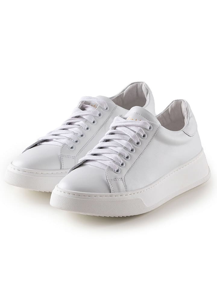 Anna Morellini Skórzane sneakersy "Zietta" w kolorze białym rozmiar: 37
