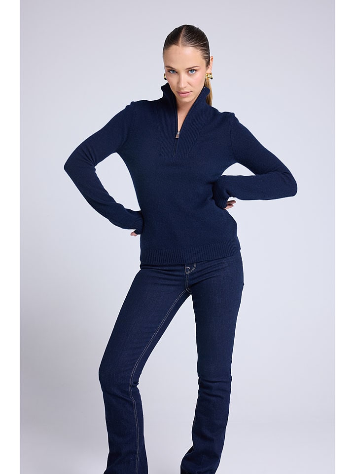 Maison Héritage Cashmere Kaszmirowy sweter w kolorze granatowym rozmiar: L