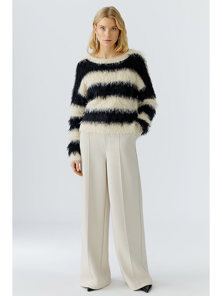 Oui Spodnie w kolorze kremowym rozmiar: 40