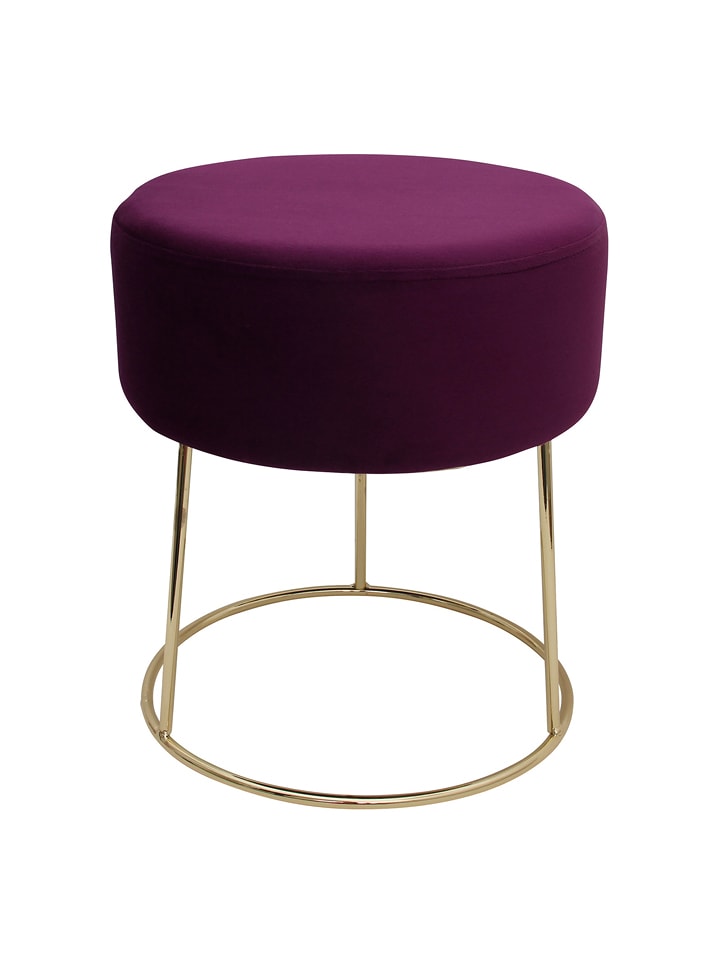 Echtwerk Hocker "Marylin" w kolorze fioletowym - wys. 40,5 x Ø 35,5 cm rozmiar: onesize