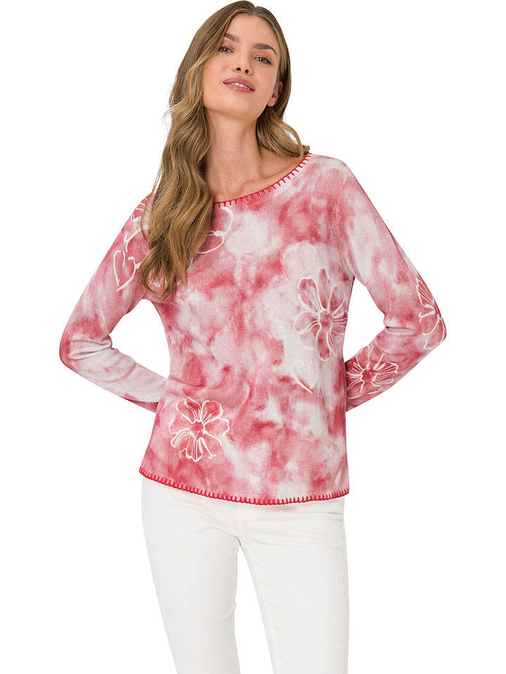 Heine Sweter w kolorze czerwono-białym rozmiar: 42