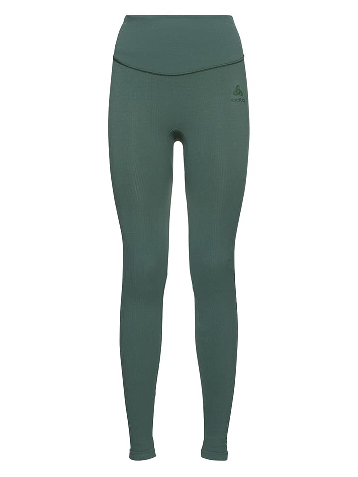 Odlo Legginsy sportowe "Active 365 Seamless" w kolorze khaki rozmiar: S