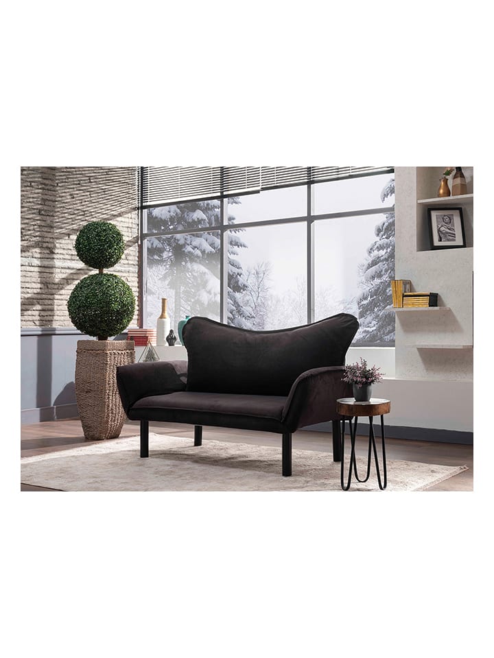 Scandinavia Concept Sofa "Chatto" w kolorze czarnym - 140 x 70 x 65 cm rozmiar: onesize