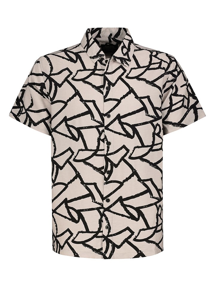 Sublevel Koszula w kolorze beżowo-czarnym rozmiar: M