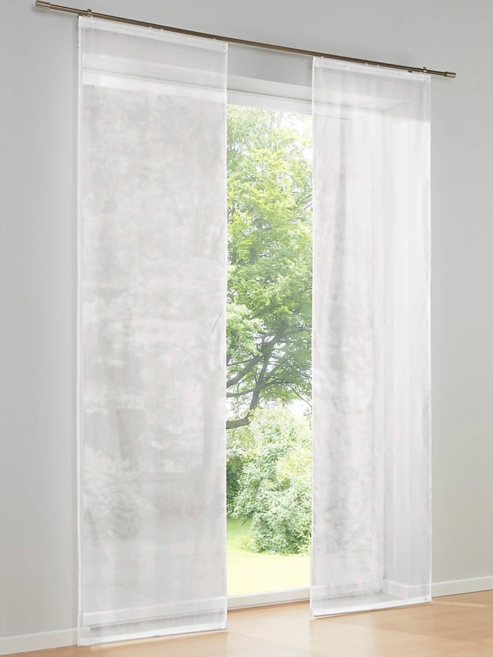 heine home Zasłona przesuwna w kolorze białym rozmiar: 225x60 cm