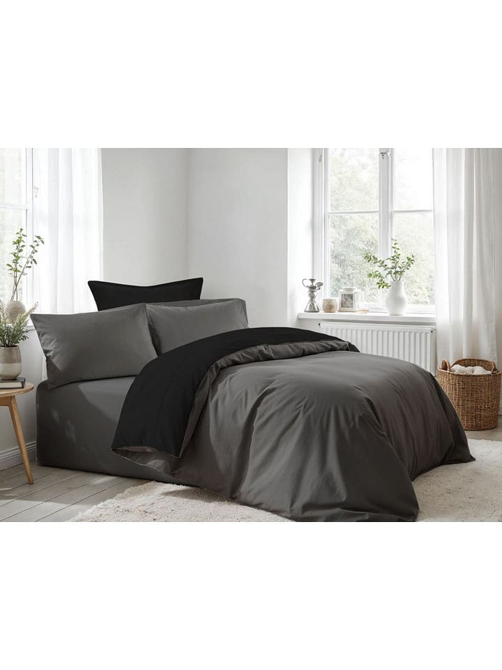 Mijolnir Komplet pościeli renforcé w kolorze antracytowo-czarnym rozmiar: 260x220 cm