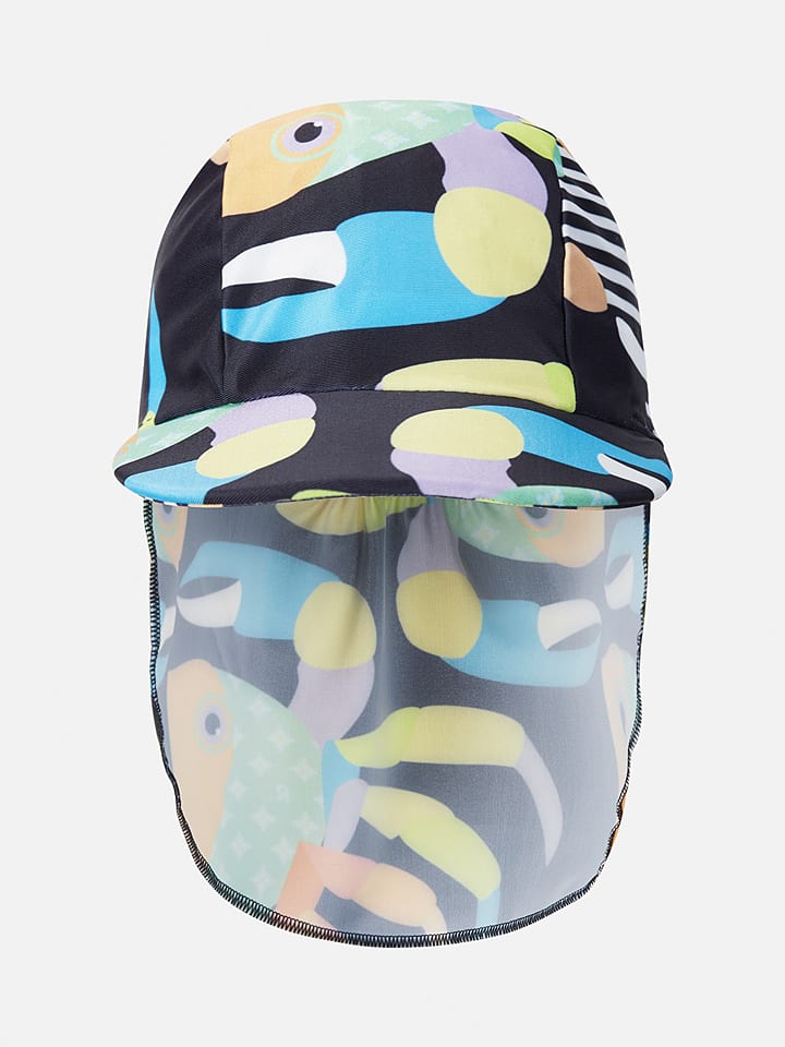 Reima Czapka "Kilpikonna" w kolorze czarnym z osłoną karku rozmiar: 44-46 cm