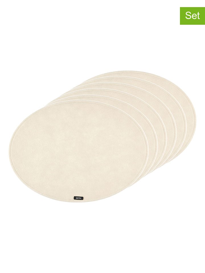 Björn Podkładki (6 szt.) w kolorze kremowym - 45 x 33 cm rozmiar: onesize
