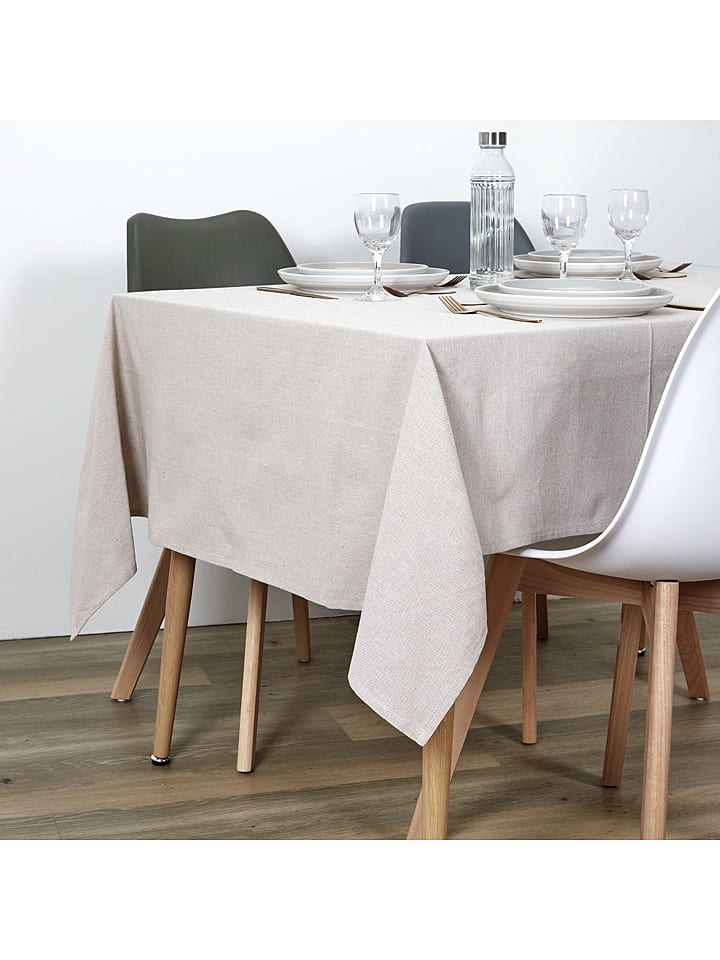 THE HOME DECO FACTORY Obrus w kolorze beżowym - 250 x 140 cm rozmiar: onesize