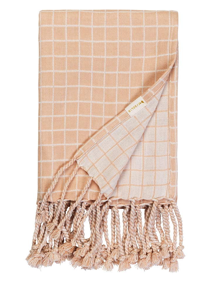 FABELAB Kocyk w kolorze jasnoróżowo-beżowym - 110 x 80 cm rozmiar: onesize