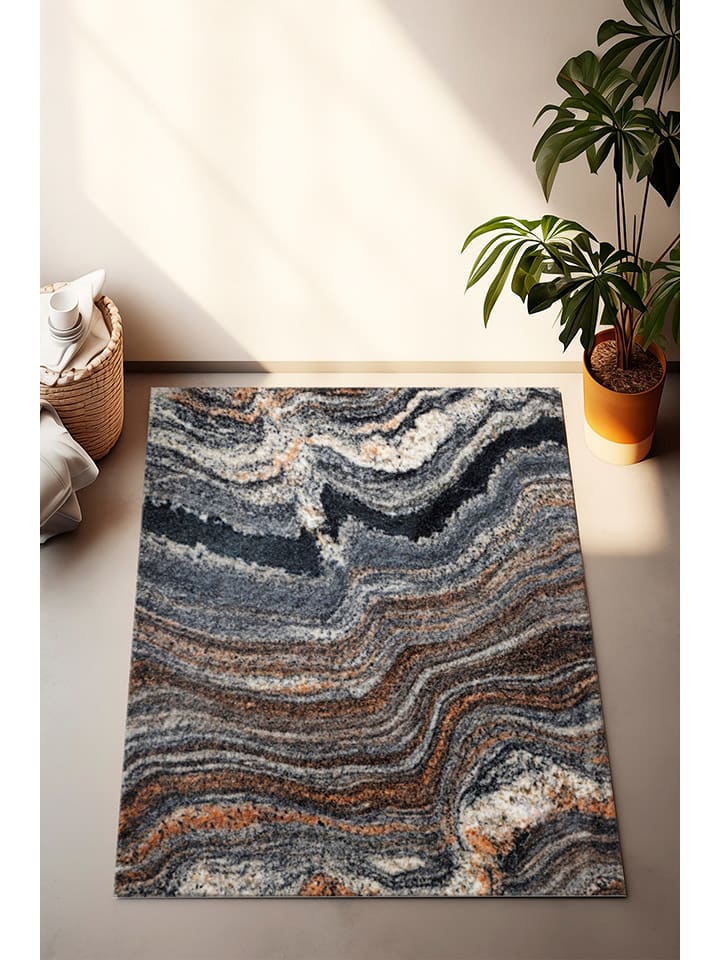 Conceptum Hypnose Dywan "CT-2087" w kolorze niebiesko-brązowym rozmiar: 80x300 cm