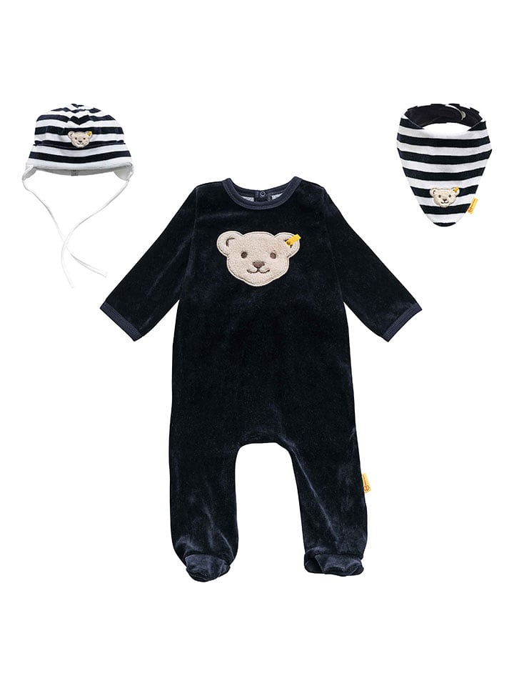 Steiff 3-częściowy zestaw w kolorze granatowo-białym rozmiar: 68