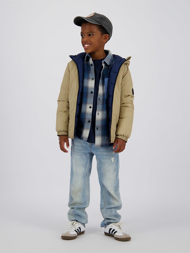 Vingino Dwustronna kurtka "Tiffon" w kolorze granatowo-beżowym rozmiar: 128