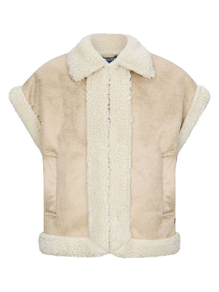 Retour Kamizelka "Laura" w kolorze beżowym ze skóry syntetycznej rozmiar: 116