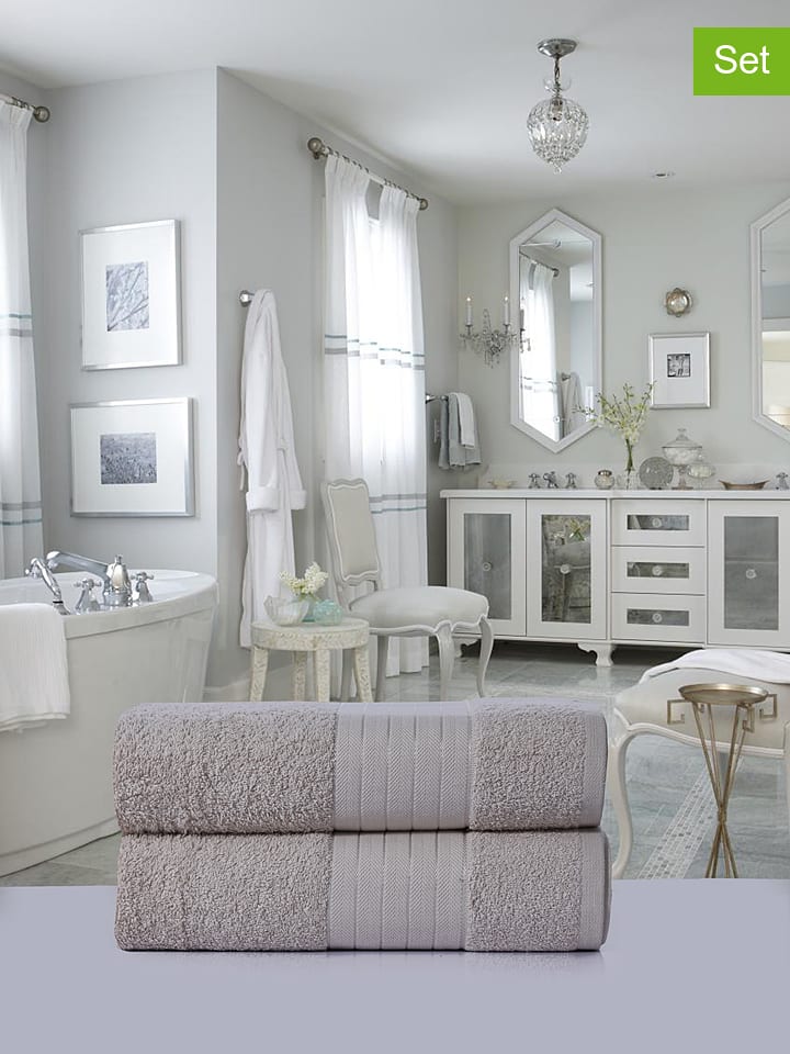 Good Morning Ręczniki prysznicowe (2 szt.) w kolorze beżowym rozmiar: 70x140 cm