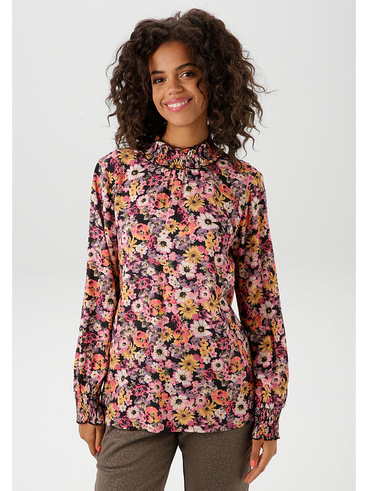 Aniston Bluzka w kolorze czarno-jasnoróżowym rozmiar: 42