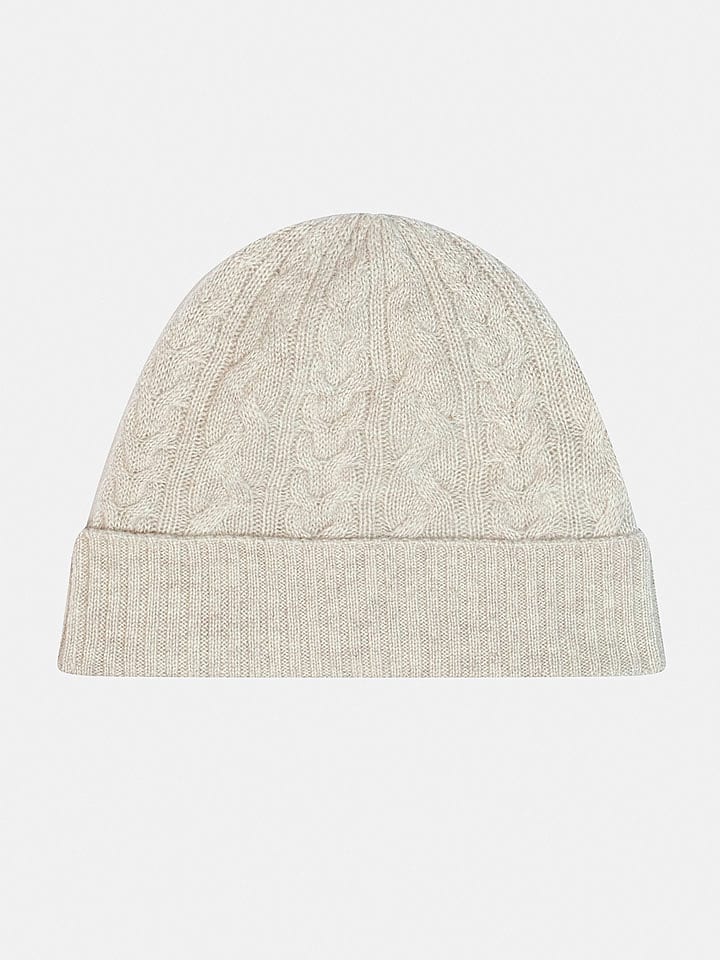 Perfect Cashmere Kaszmirowa czapka "Popi" w kolorze kremowym rozmiar: onesize