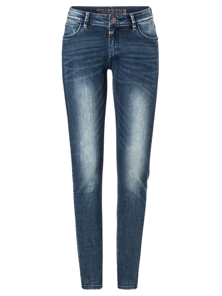 Timezone Dżinsy "Aleena" - Skinny fit - w kolorze granatowym rozmiar: W27/L32