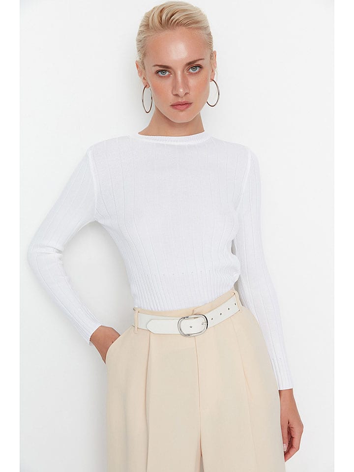 trendyol Sweter w kolorze kremowym rozmiar: L
